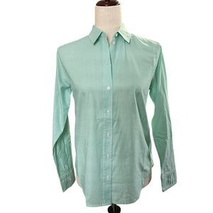 NWT Everlane cotton mint green pinstriped button down shirt size 00, 2 and 4